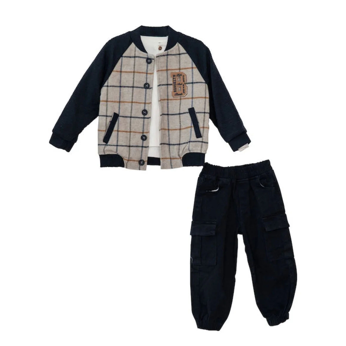 Παιδικό σετ με παντελόνι 3 τμχ RESTART αγόρι - NAVY