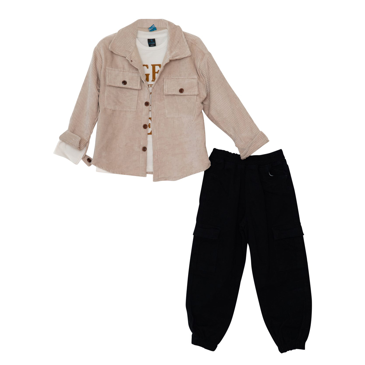 Παιδικό σετ με παντελόνι 3 τμχ RESTART αγόρι - ΜΠΕΖ