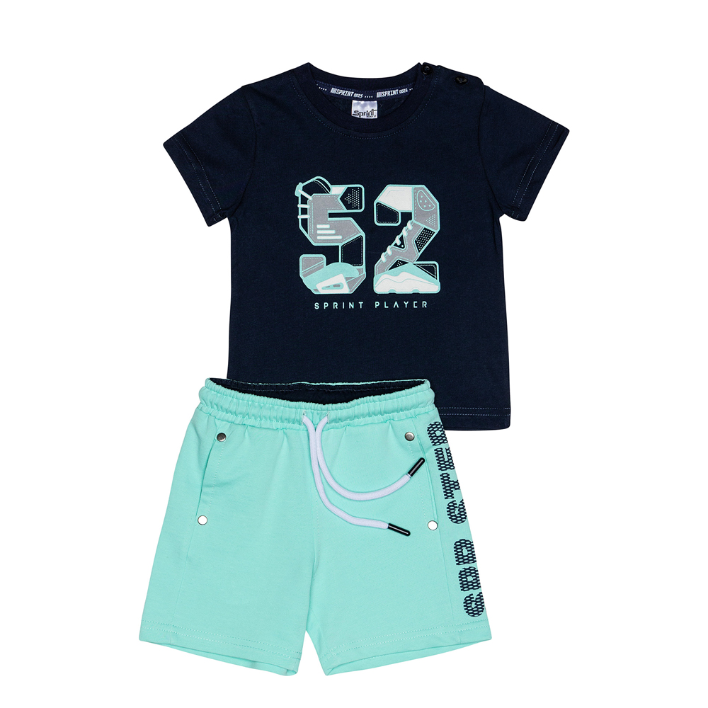 Παιδικό σετ με βερμούδα SPRINT αγόρι - NAVY