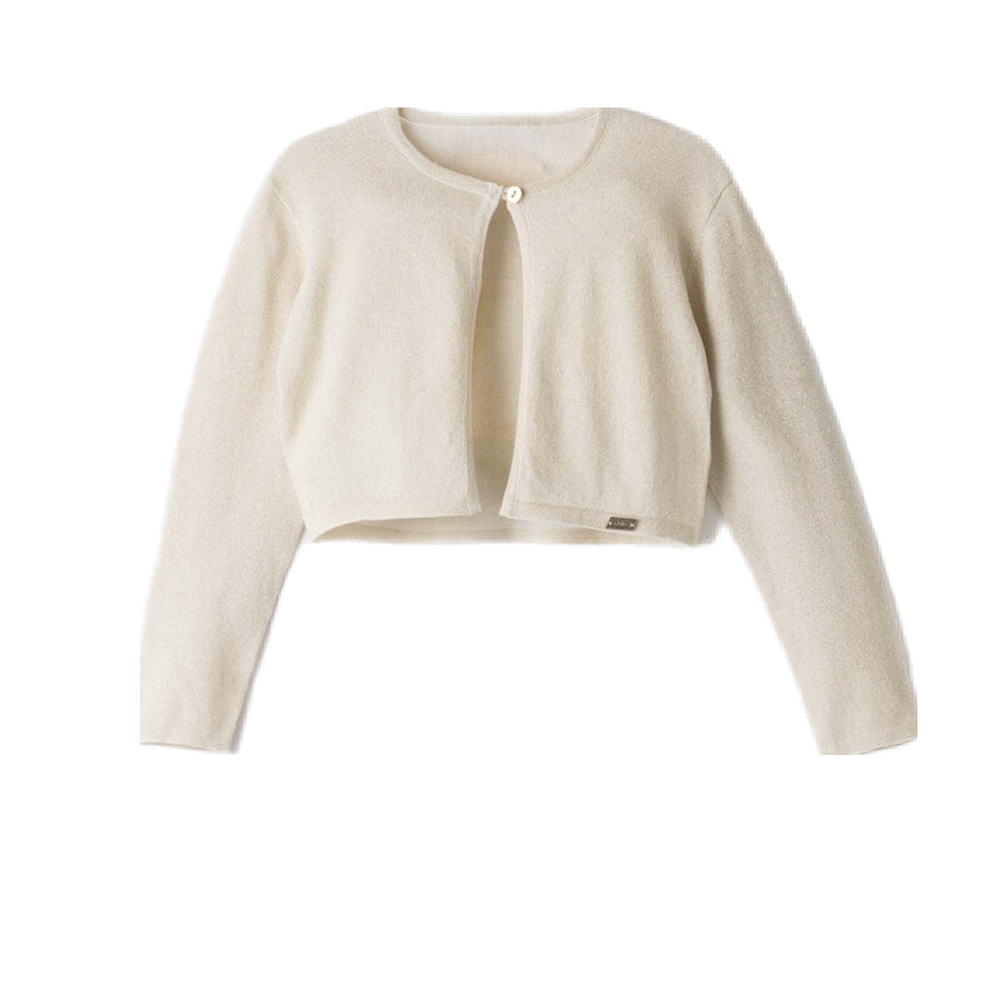 Παιδική πλεκτή ζακέτα ΕΒΙΤΑ κορίτσι - ΕΚΡΟΥ