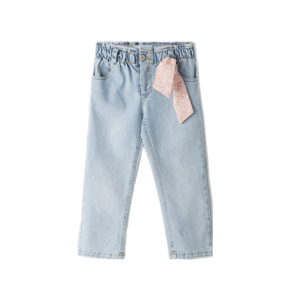 Παιδικό τζιν παντελόνι ΕΒΙΤΑ κορίτσι - ΓΑΛΑΖΙΟ