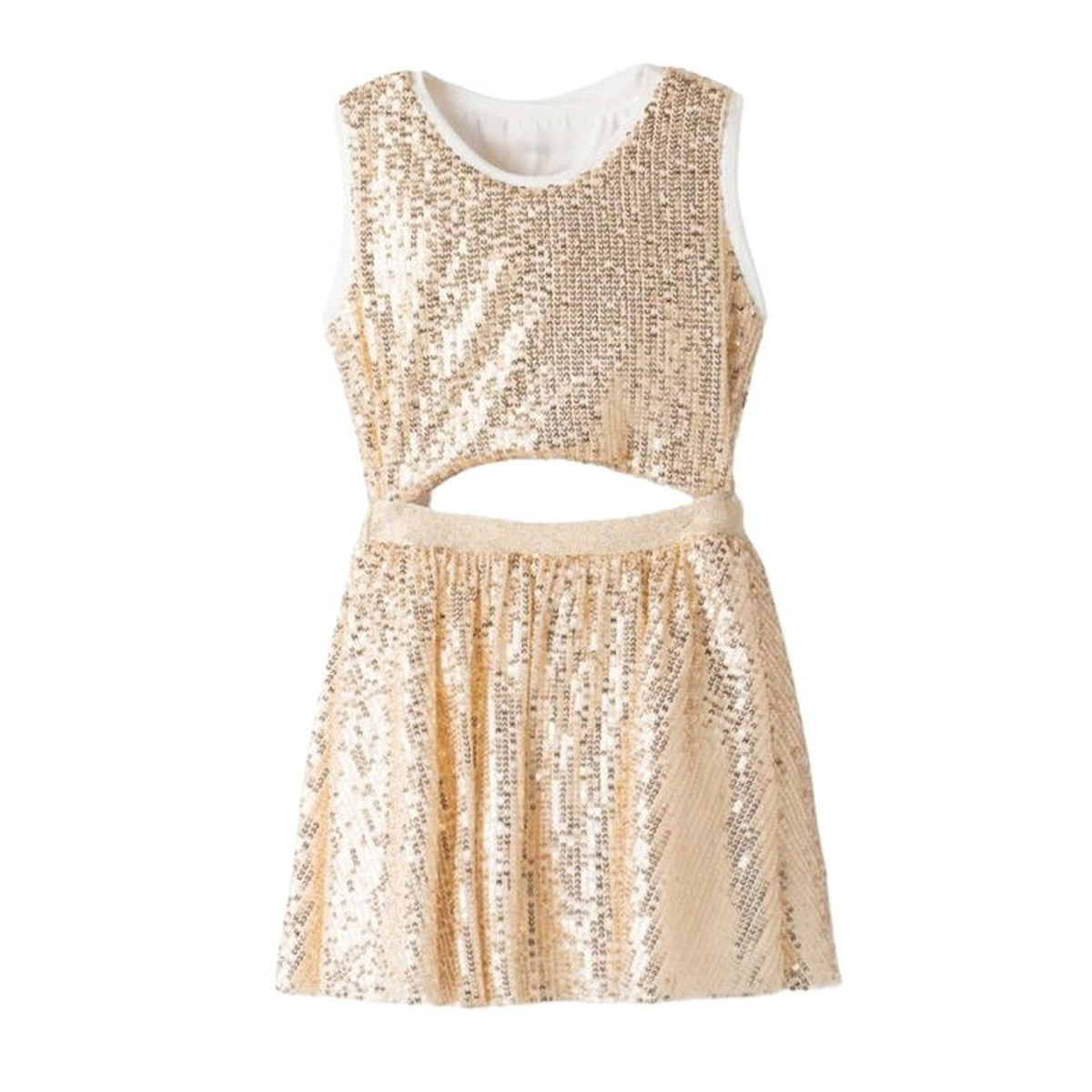 Παιδικό φόρεμα με παγιέτες ΕΒΙΤΑ κορίτσι - ΧΡΥΣΟ