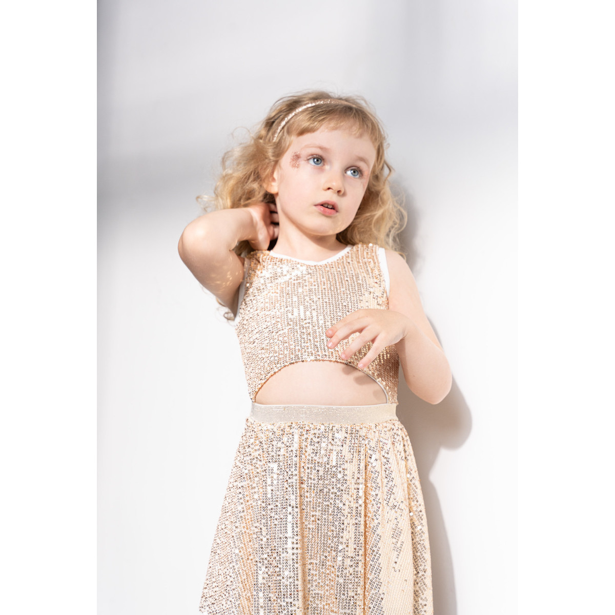 Παιδικό φόρεμα με παγιέτες ΕΒΙΤΑ κορίτσι - 4