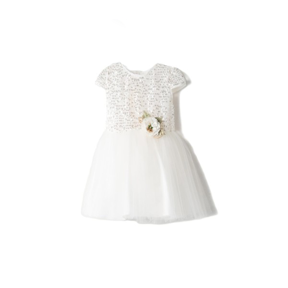 Παιδικό φόρεμα ΕΒΙΤΑ κορίτσι - ΛΕΥΚΟ