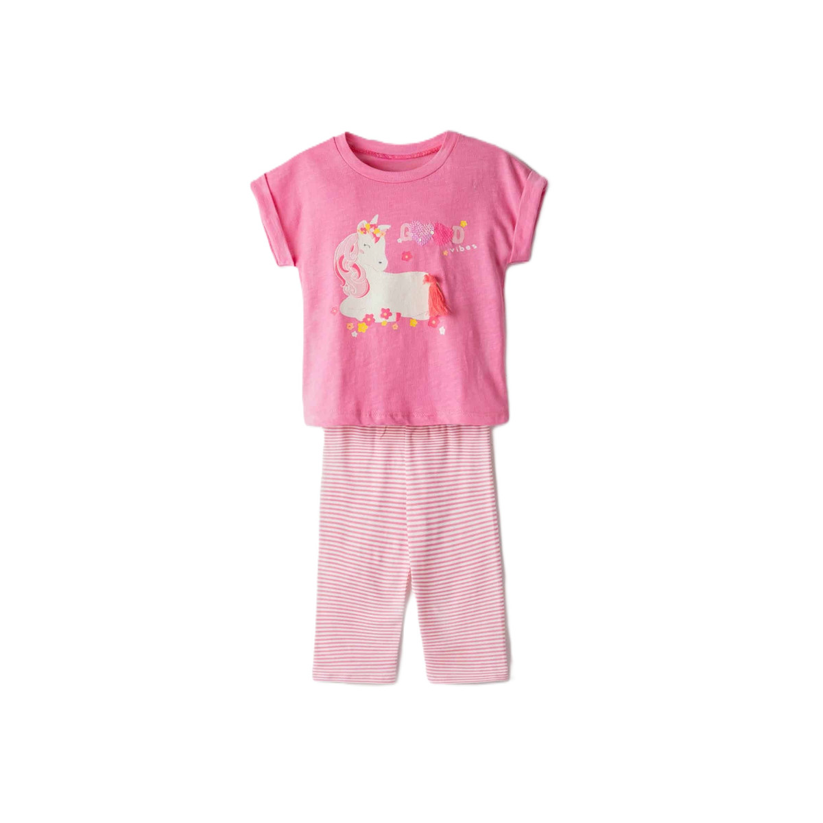 Παιδικό σετ με κολάν ΕΒΙΤΑ κορίτσι - ΡΟΖ