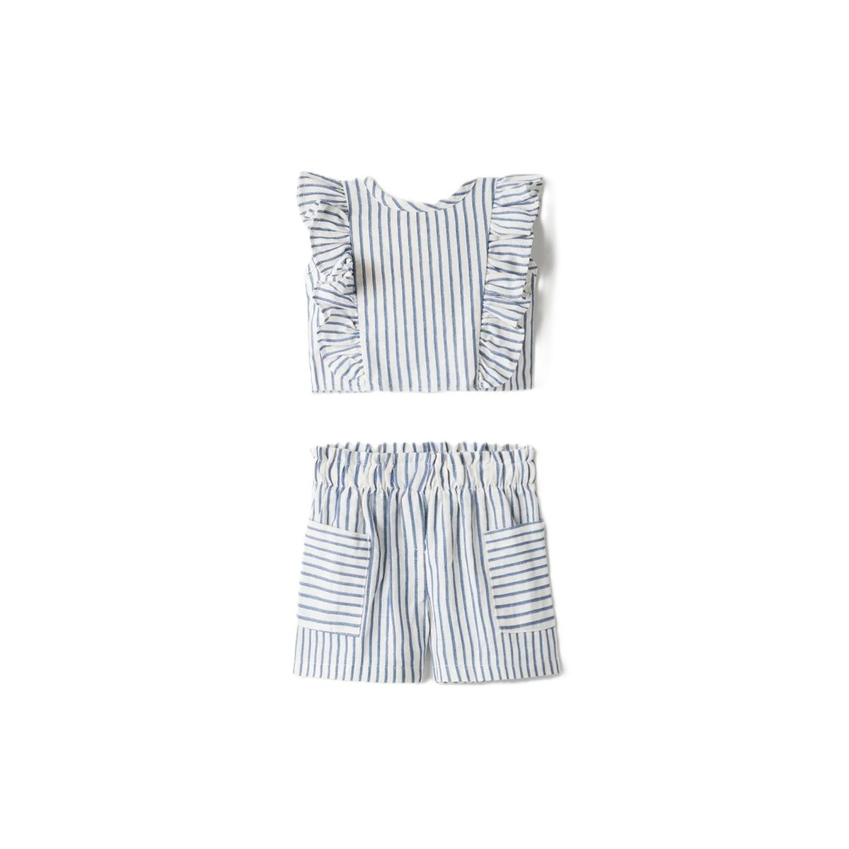 Παιδικό σετ με σόρτς ΕΒΙΤΑ κορίτσι - ΛΕΥΚΟ-ΜΠΛΕ