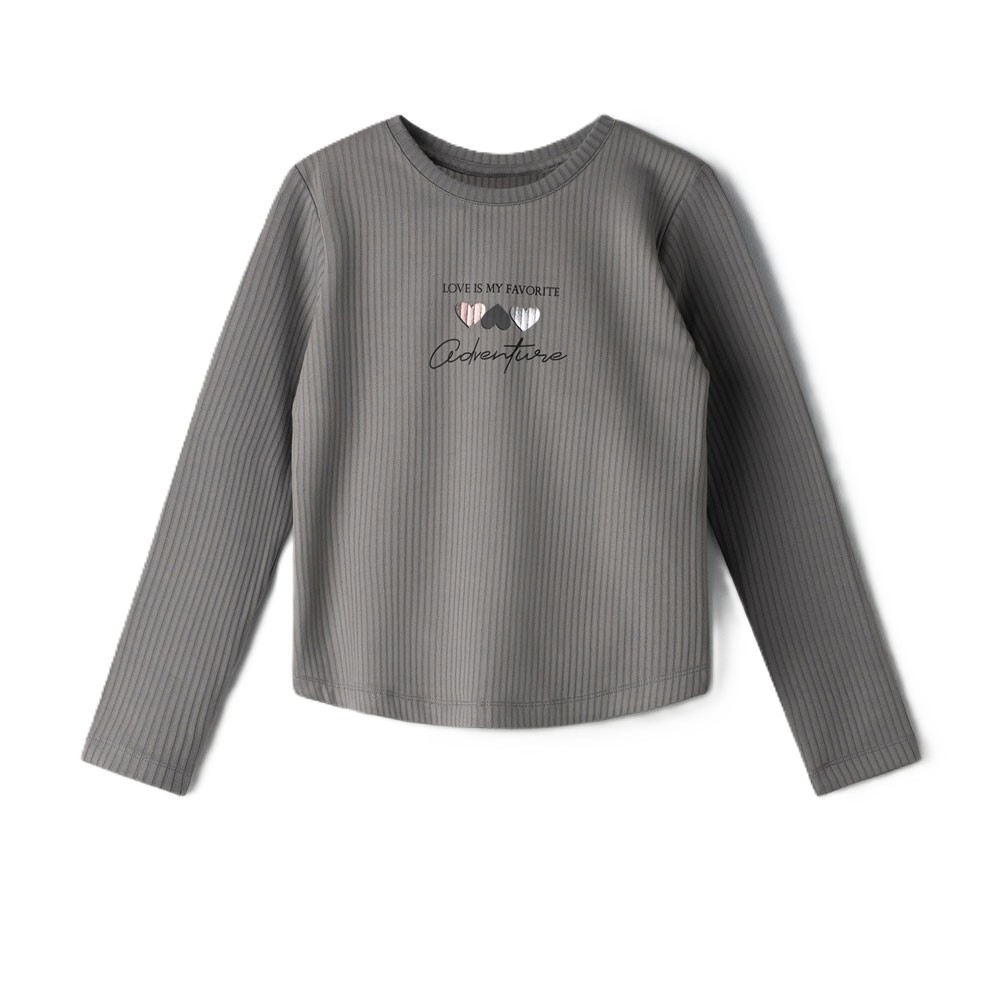 Παιδική μακρυμάνικη μπλούζα ΕΒΙΤΑ κορίτσι - ΓΚΡΙ