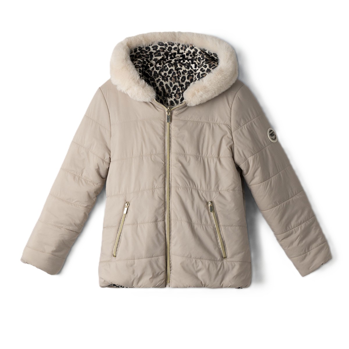 Παιδικό μπουφάν διπλής όψης ΕΒΙΤΑ κορίτσι - ΜΠΕΖ