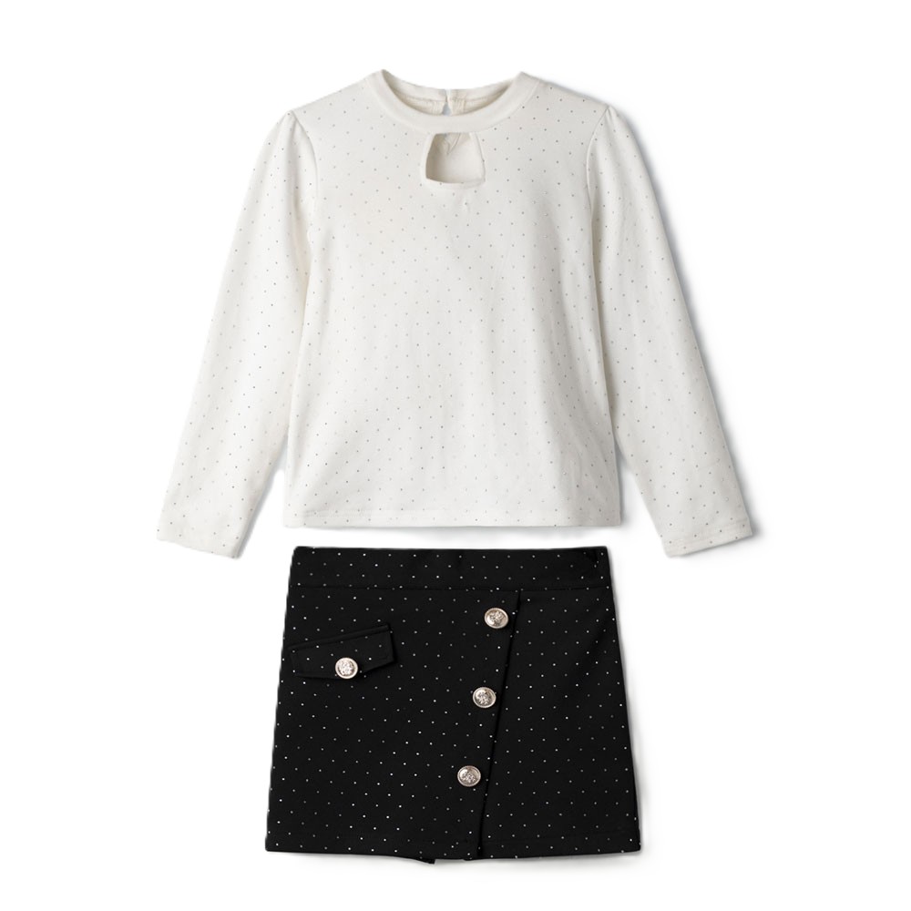 Παιδικό σετ με φούστα ΕΒΙΤΑ κοριτσι - ΛΕΥΚΟ