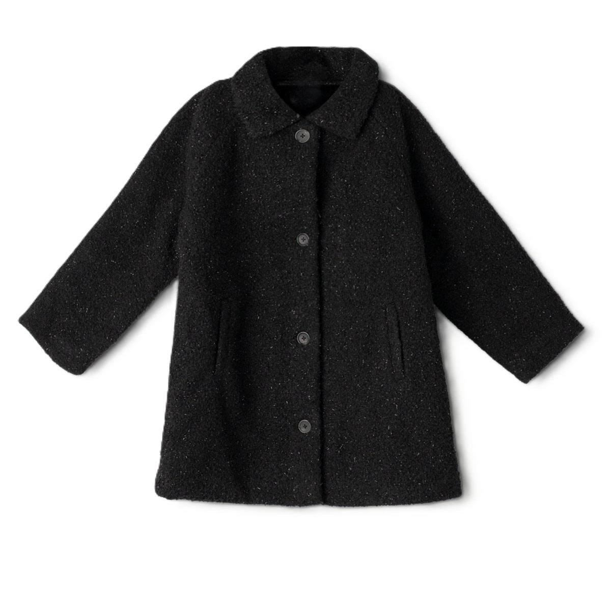 Παιδικό παλτό ΕΒΙΤΑ κορίτσι - ΜΑΥΡΟ