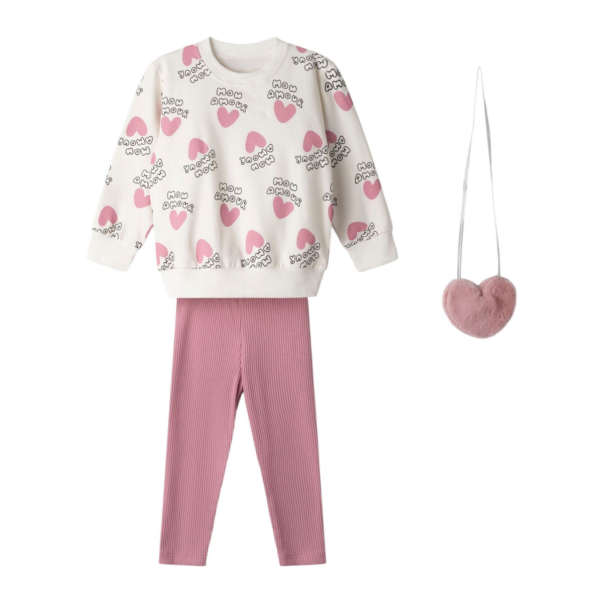 Παιδικό σετ με κολάν ΕΒΙΤΑ κορίτσι - ΛΕΥΚΟ-ΡΟΖ