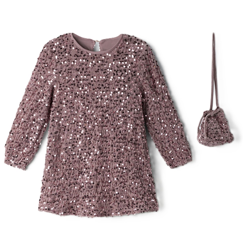 Παιδικό φόρεμα με παγιέτες ΕΒΙΤΑ κορίτσι - ΣΑΠΙΟ ΜΗΛΟ