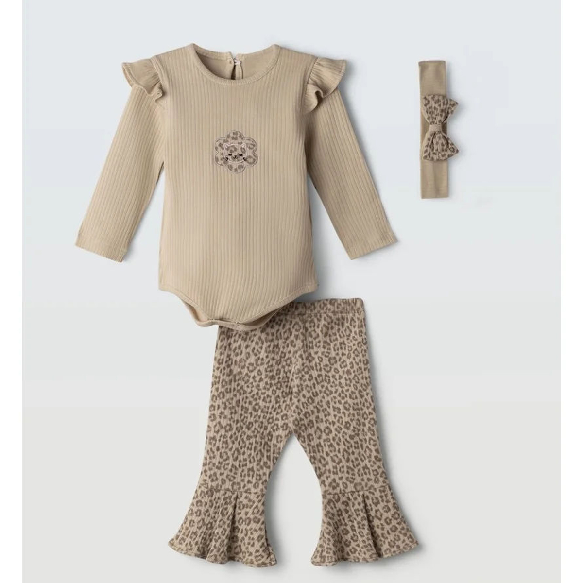 Βρεφικό σετ με κολάν ΕΒΙΤΑ κορίτσι - ΜΠΕΖ