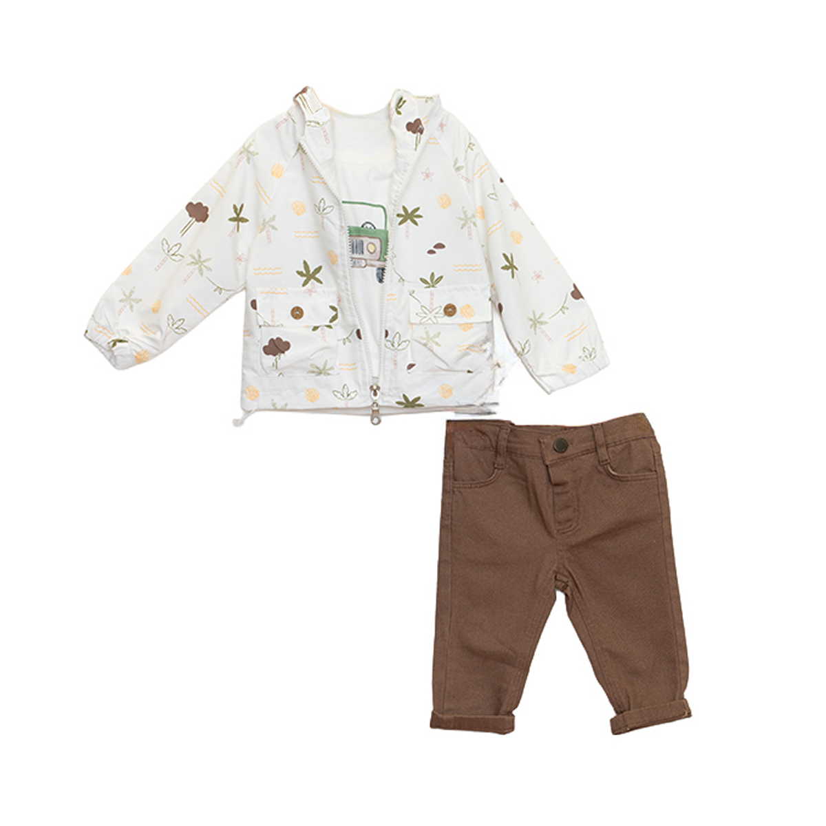 Σετ με μπουφάν εποχής RESTART - ΛΕΥΚΟ