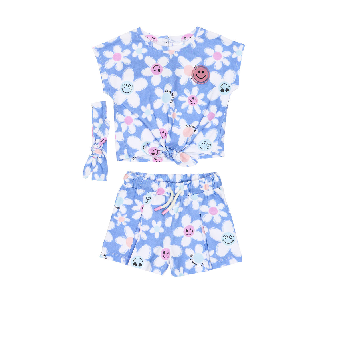 Παιδικό σετ με σόρτς SPRINT κορίτσι - ΛΕΥΚΟ