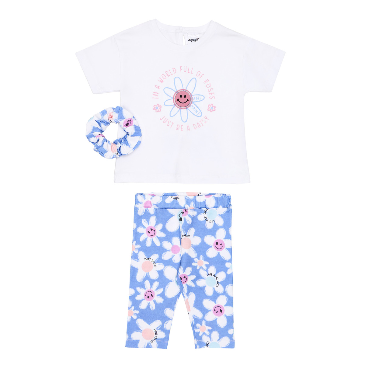 Παιδικό σετ με κολάν SPRINT κορίτσι - ΛΕΥΚΟ