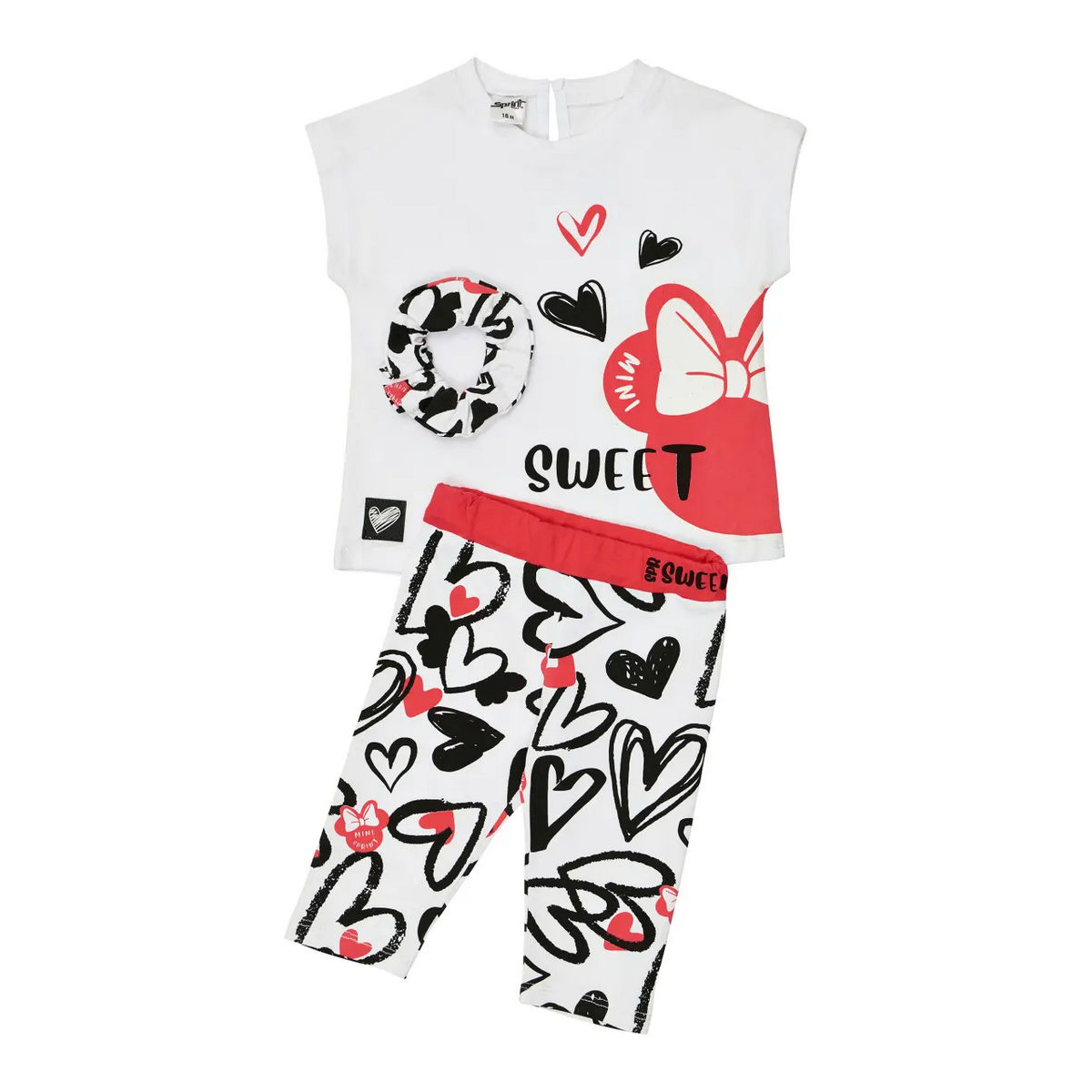 Παιδικό σετ με κολάν SPRINT κορίτσι - ΛΕΥΚΟ