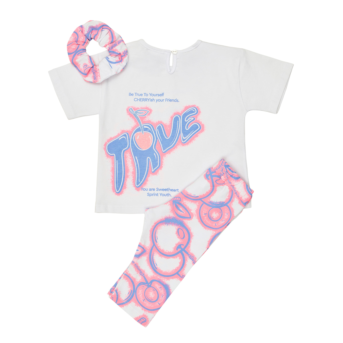 Παιδικό σετ με κολάν SPRINT κορίτσι ΛΕΥΚΟ 12-18 ΜΗΝΩΝ - 2