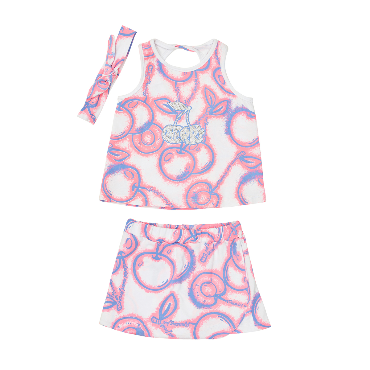 Παιδικό σετ με σόρτς SPRINT κορίτσι - ΛΕΥΚΟ