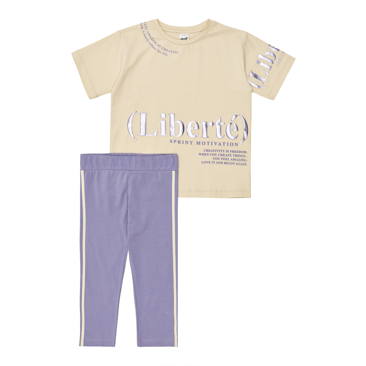 Παιδικό σετ με κολάν SPRINT κορίτσι - ΜΠΕΖ