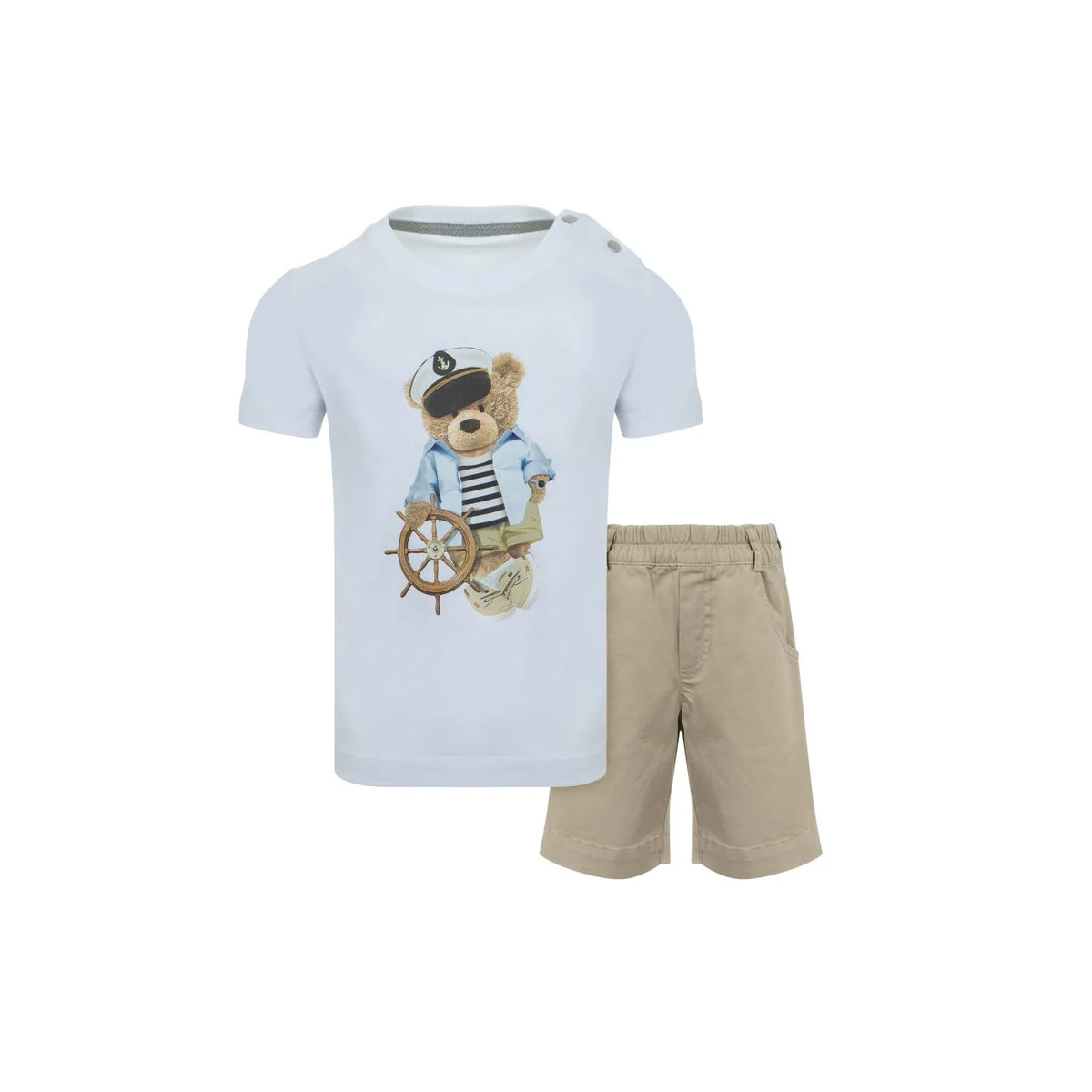 Παιδικό σετ με βερμούδα LAPIN αγόρι - ΛΕΥΚΟ