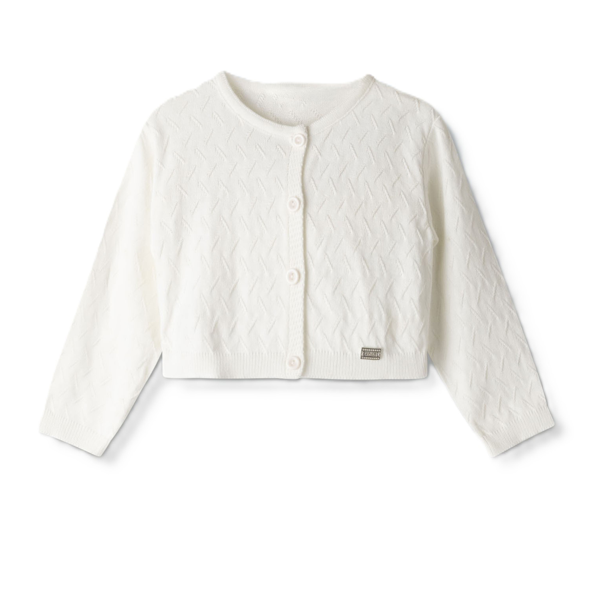 Παιδική πλεκτή ζακέτα ΕΒΙΤΑ κορίτσι - ΕΚΡΟΥ