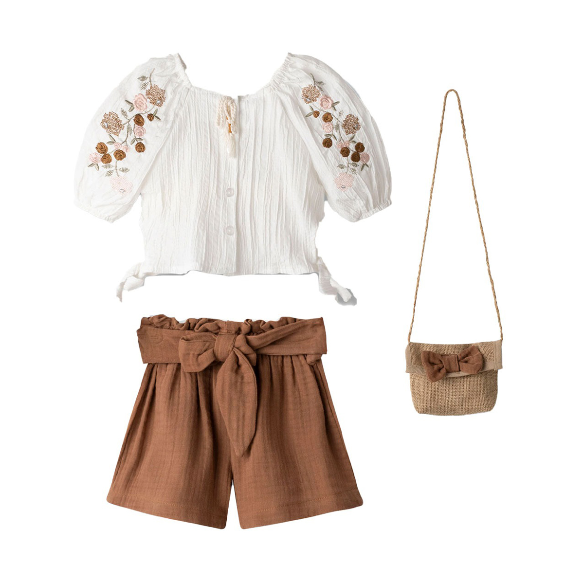 Σετ με σορτς ΕΒΙΤΑ - ΛΕΥΚΟ