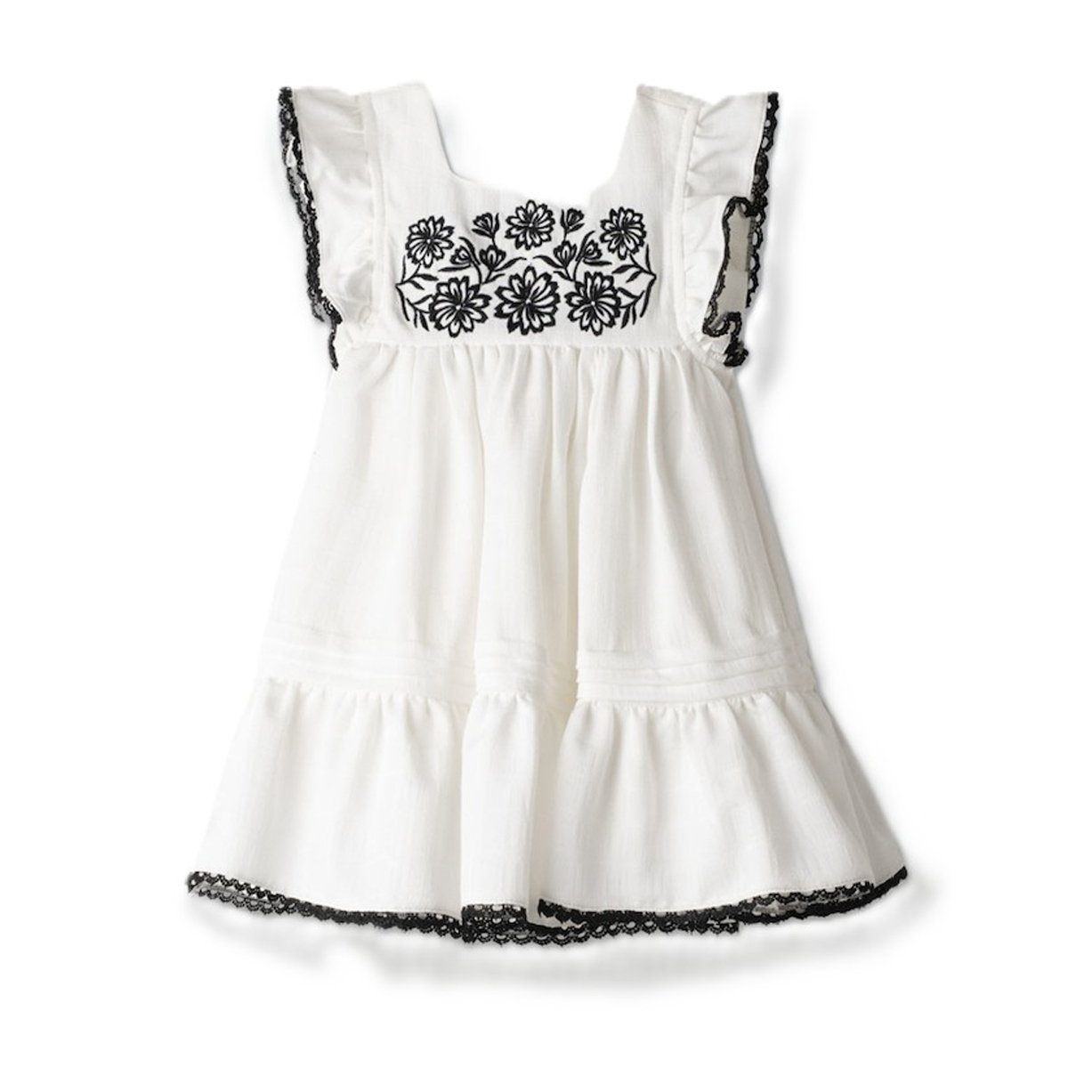 Φόρεμα με κέντημα ΕΒΙΤΑ - ΛΕΥΚΟ