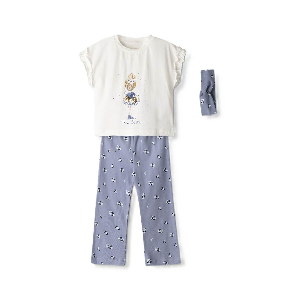 Παιδικό σετ με κολάν ΕΒΙΤΑ κορίτσι - ΛΕΥΚΟ