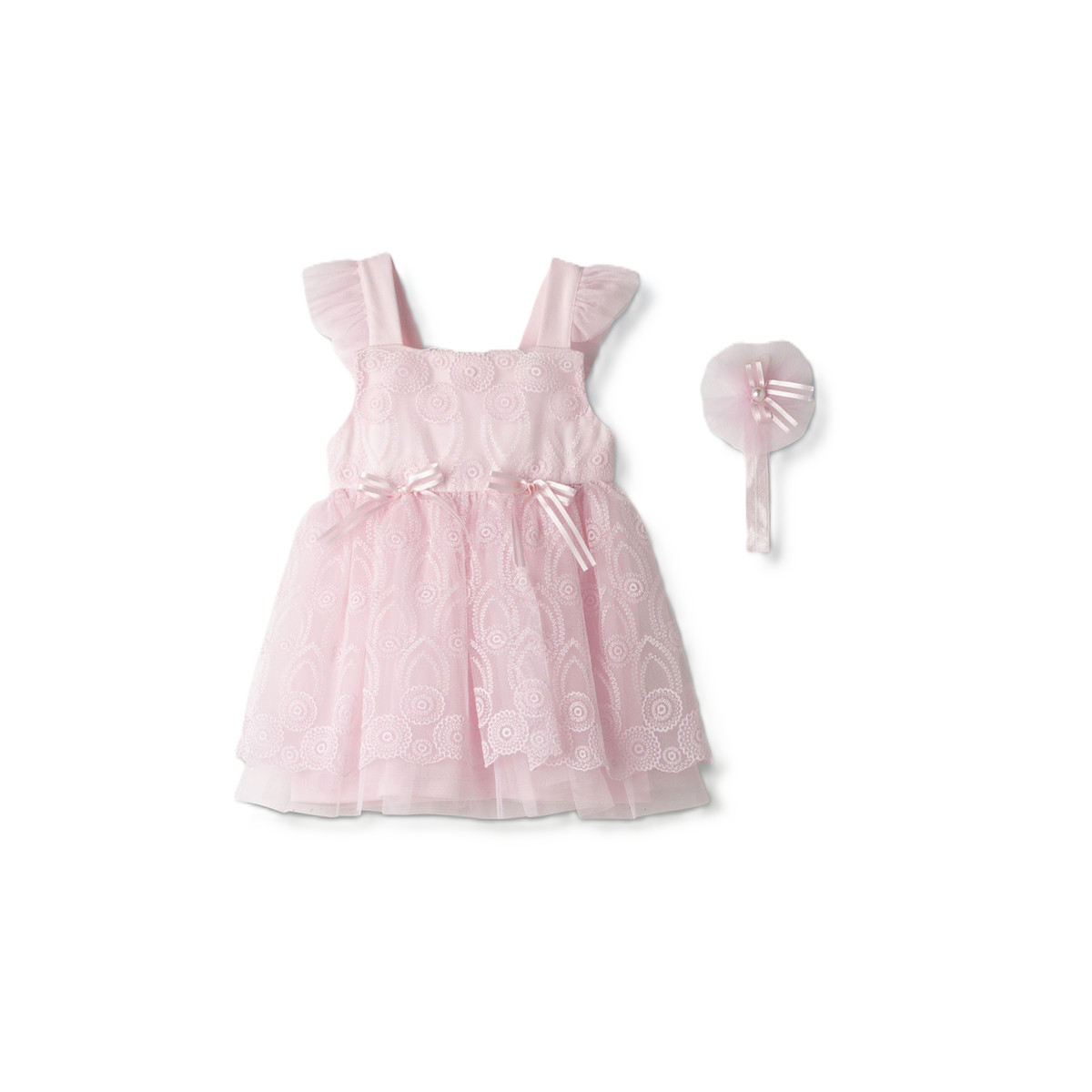 Βρεφικό φόρεμα ΕΒΙΤΑ κορίτσι - ΡΟΖ