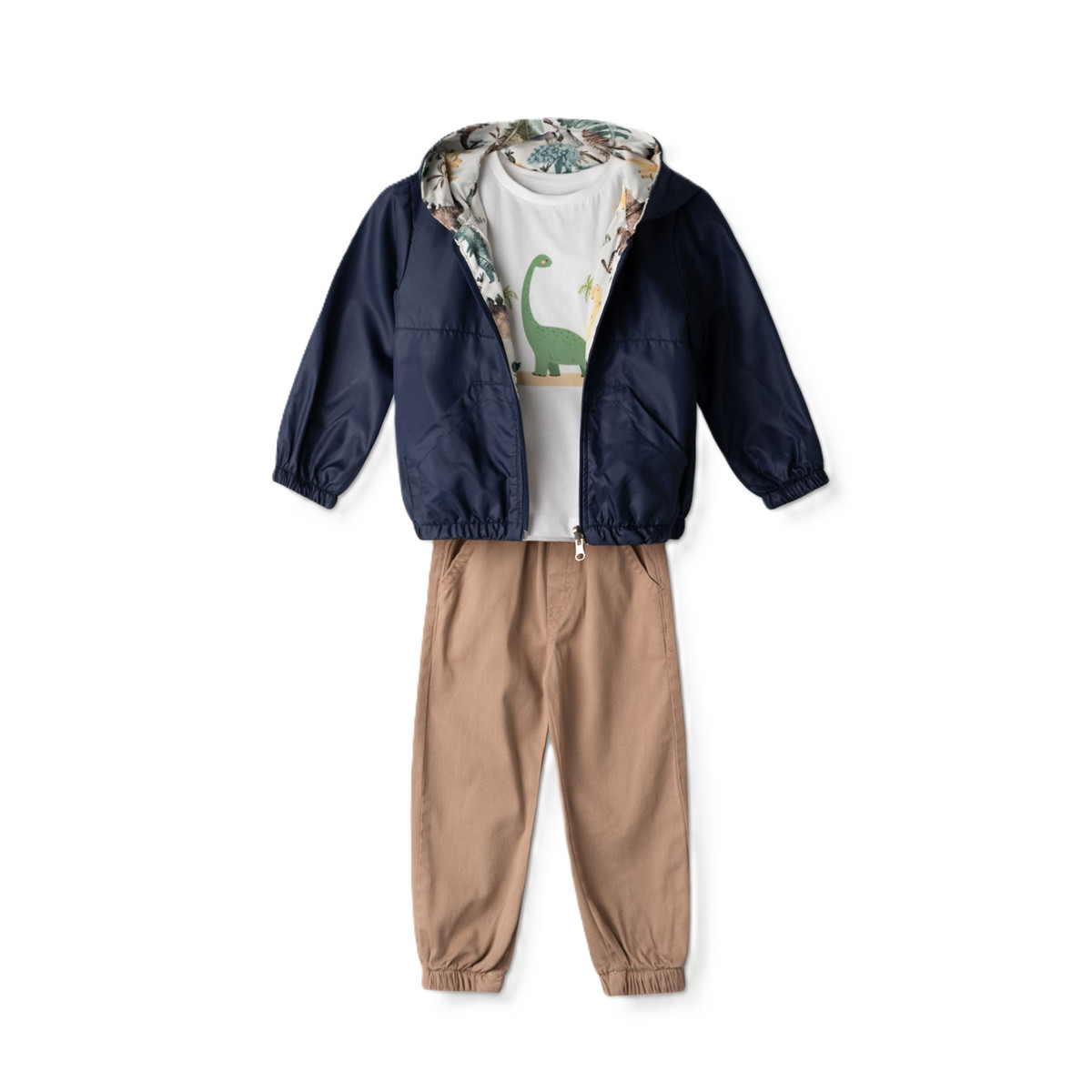 Σετ με μπουφάν εποχής διπλής όψης HASHTAG - ΜΠΛΕ