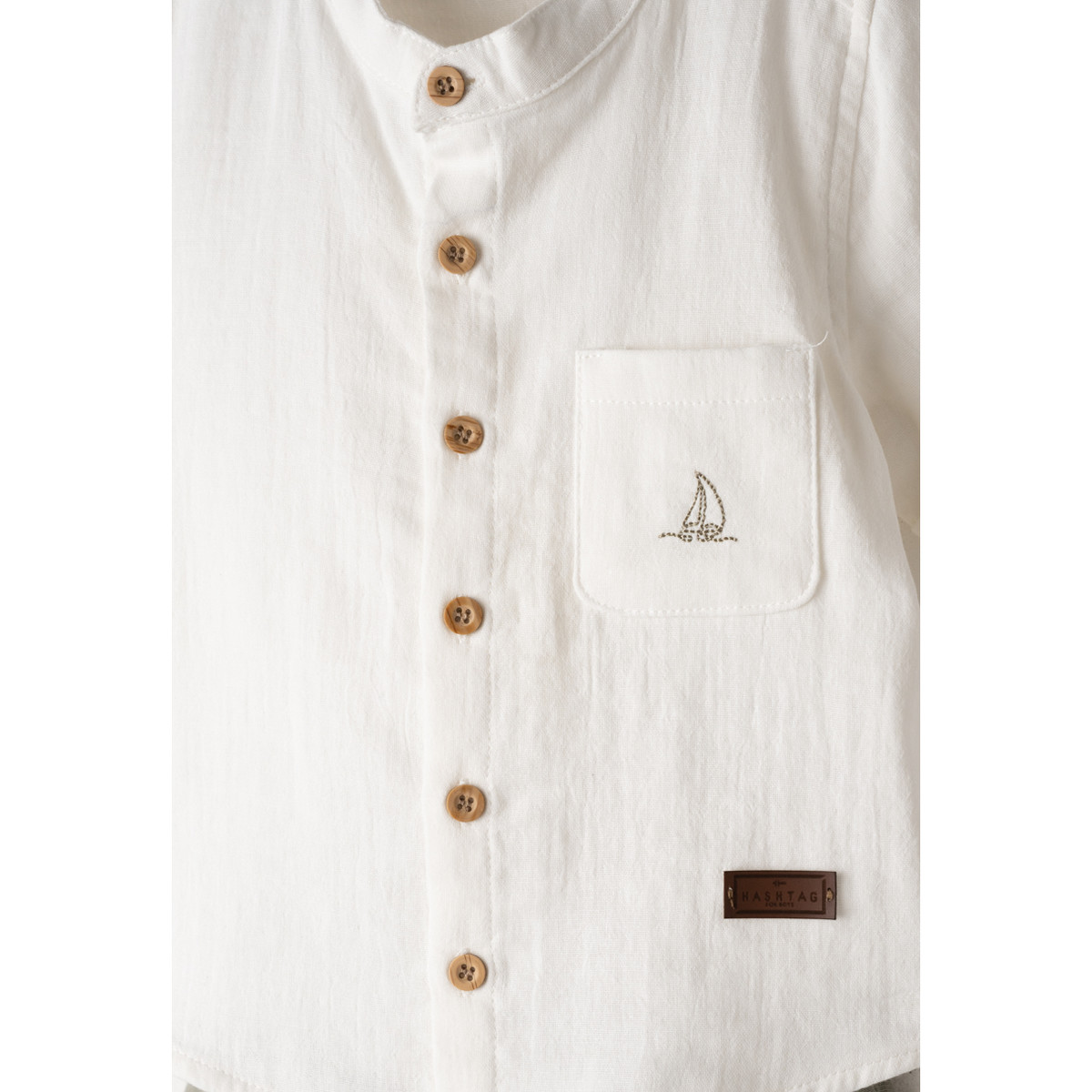 Σετ με λινό παντελόνι HASHTAG - 3