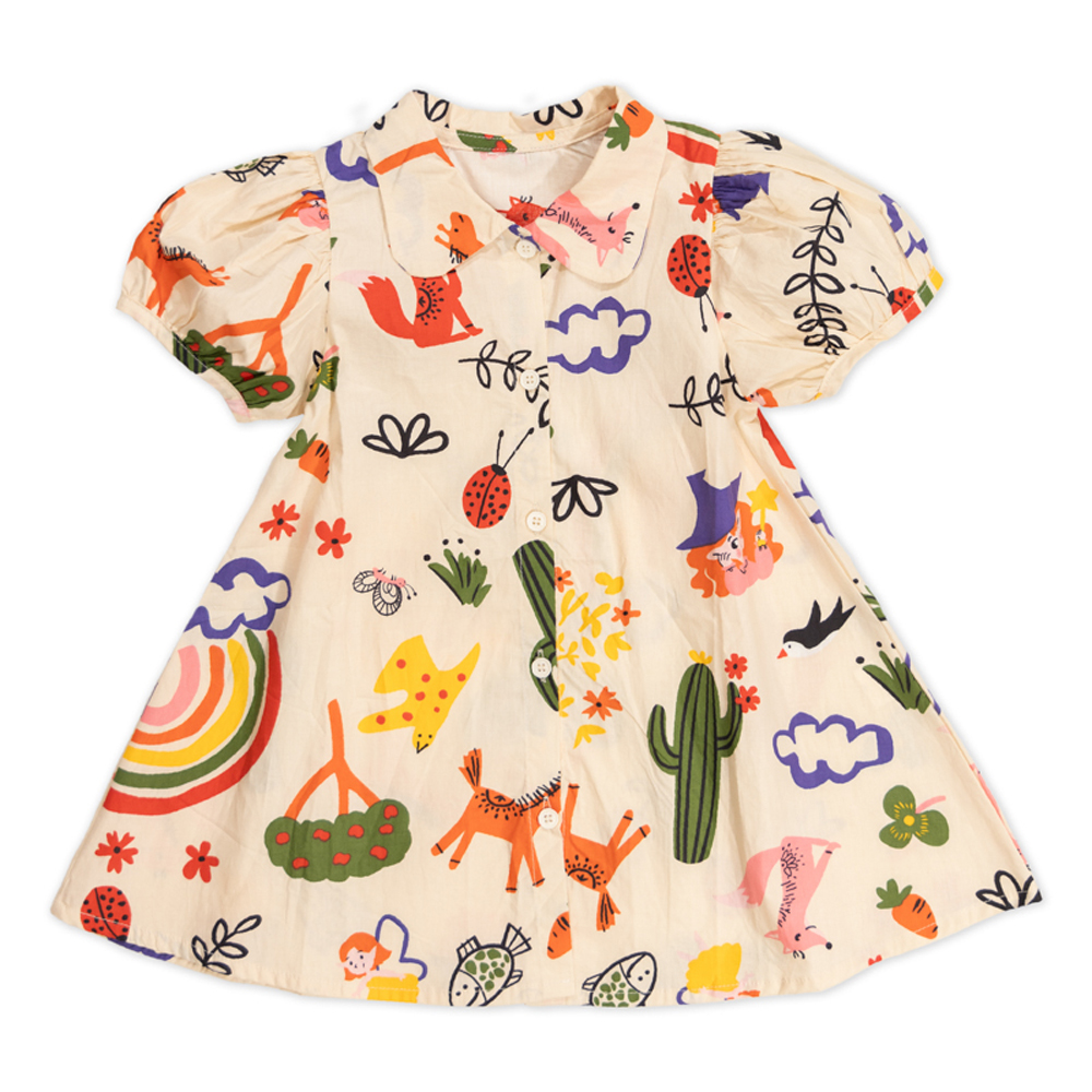 Φόρεμα NEW COLLEGE κορίτσι - ΜΠΕΖ