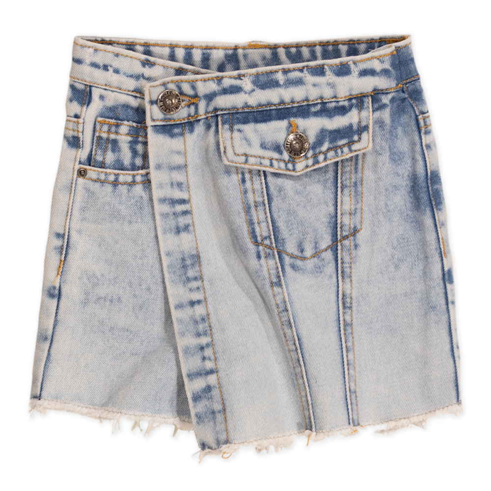 Τζιν σόρτς NEW COLLEGE κορίτσι - ΜΠΛΕ