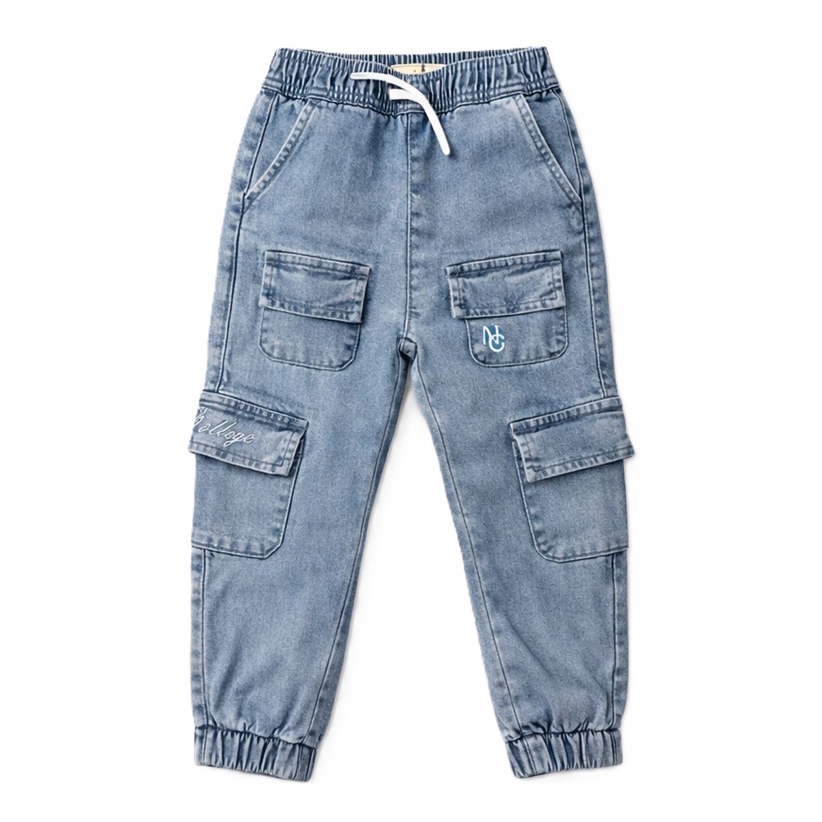 Τζιν jogger παντελόνι NEW COLLEGE - 1