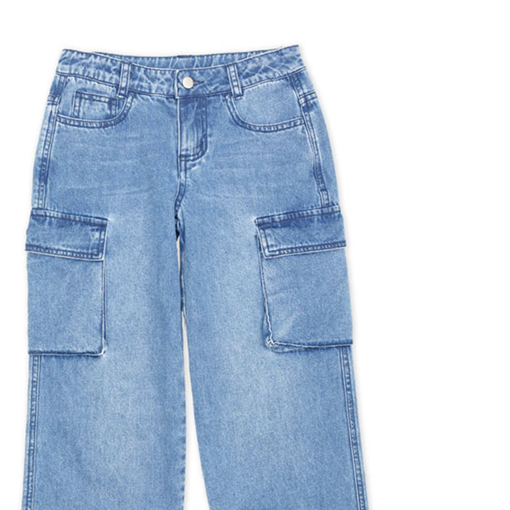 Παιδικό τζιν παντελόνι NEW COLLEGE κορίτσι - 2