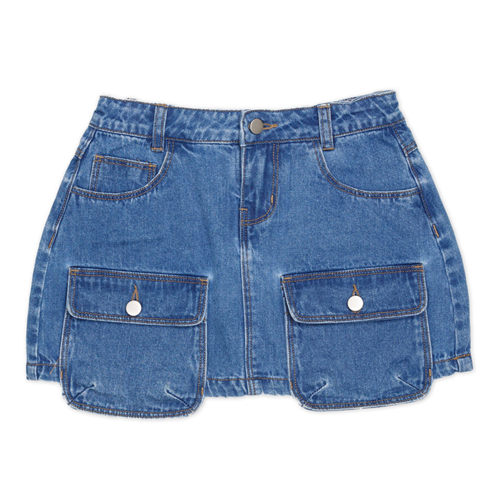 Παιδική τζιν φούστα NEW COLLEGE κορίτσι - ΜΠΛΕ