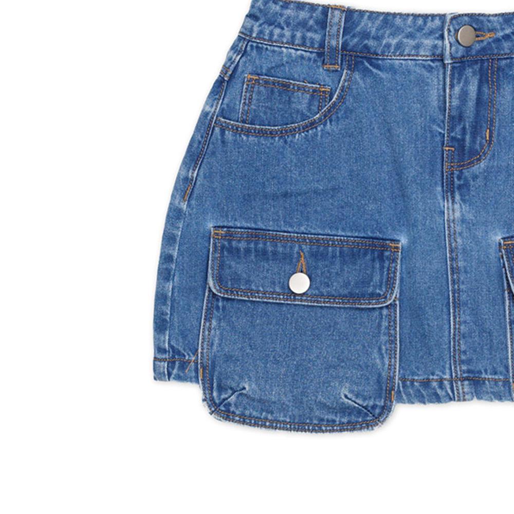 Παιδική τζιν φούστα NEW COLLEGE κορίτσι - 2