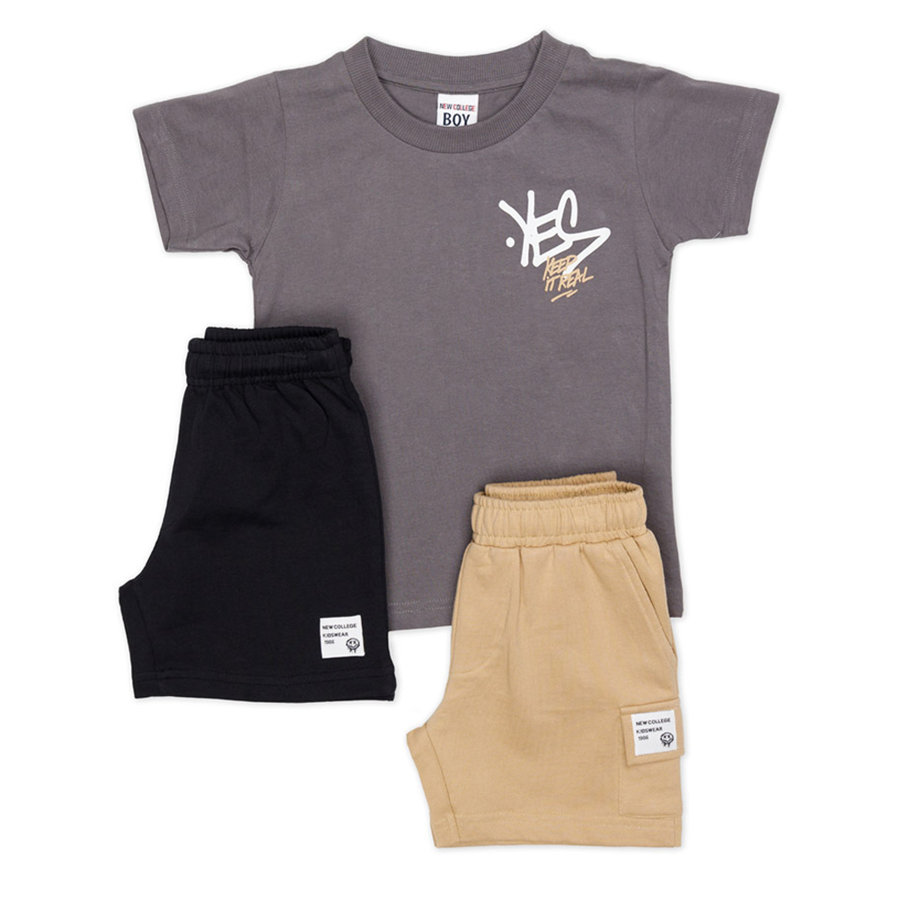 Σετ με 2 βερμούδες - ΑΝΘΡΑΚΙ