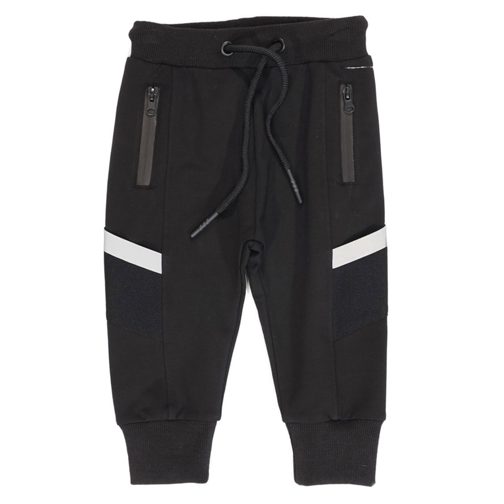 Παντελόνι φόρμας NEW COLLEGE - ΜΑΥΡΟ