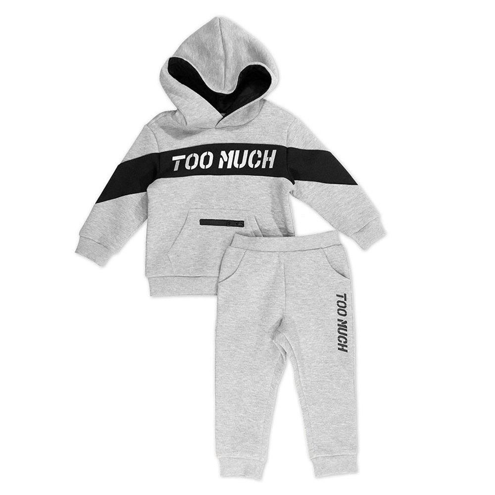 Σετ με φόρμα NEW COLLEGE - ΓΚΡΙ