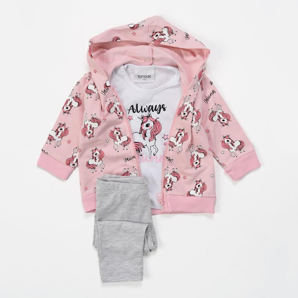 Σετ με κολάν TRAX 3 τμχ - ΡΟΖ