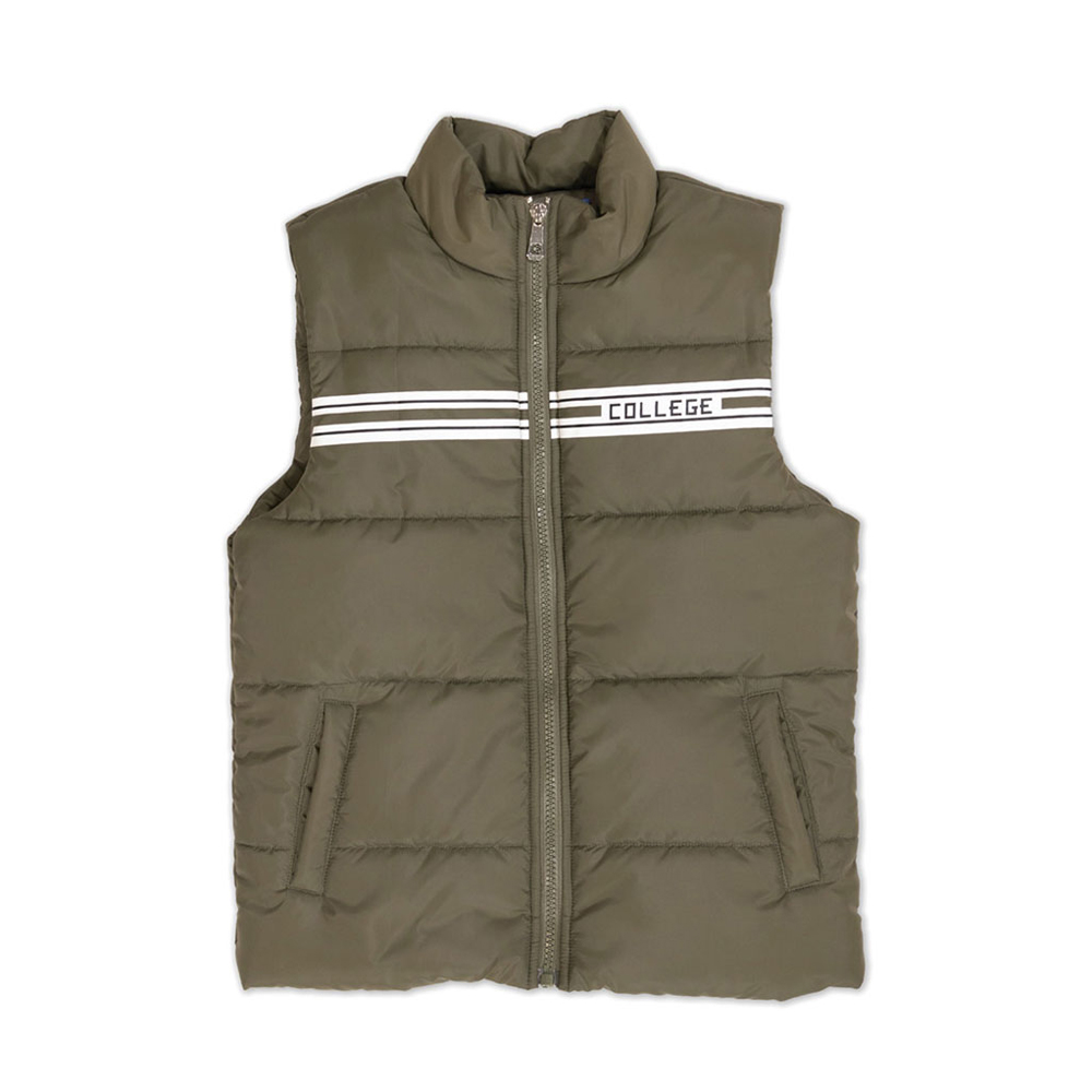 Αμάνικο μπουφάν NEW COLLEGE - ΧΑΚΙ