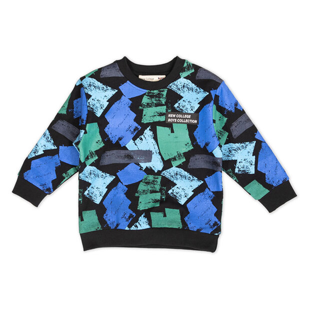 Παιδική μπλούζα φούτερ NEW COLLEGE αγόρι - ΜΠΛΕ