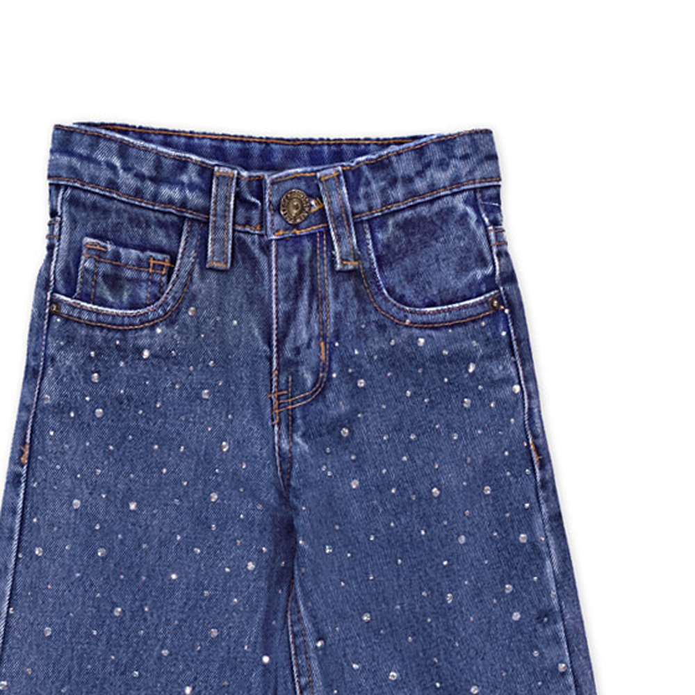 Παιδικό τζιν παντελόνι NEW COLLEGE κορίτσι - 2