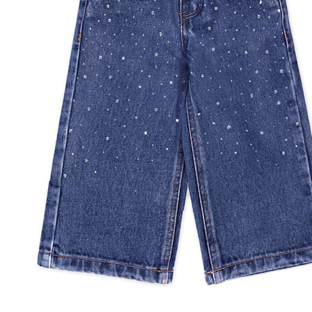 Παιδικό τζιν παντελόνι NEW COLLEGE κορίτσι - 3