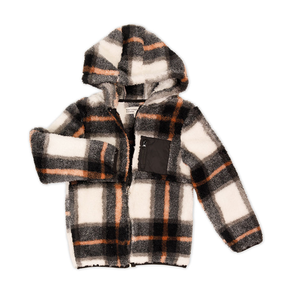 Παιδική ζακέτα φλις NEW COLLEGE αγόρι - ΓΚΡΙ