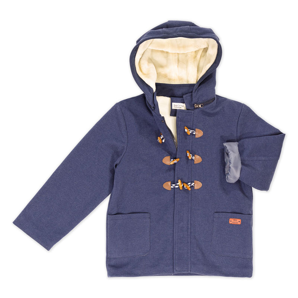 Παιδικό μοντγκόμερι παλτό NEW COLLEGE αγόρι - ΜΠΛΕ