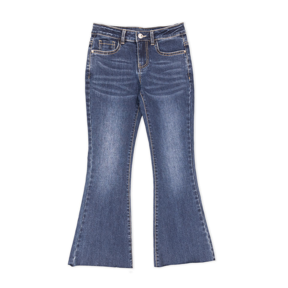 Παιδικό τζιν παντελόνι NEW COLLEGE κορίτσι - ΜΠΛΕ