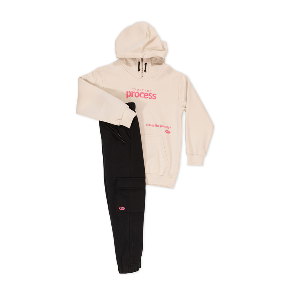 Παιδικό σετ με φόρμα NEW COLLEGE κορίτσι - 1